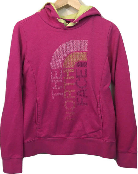 The North Face Hoodie Women’s Small Petite Never Stop Exploring Pink Green - Picture 11 of 12
